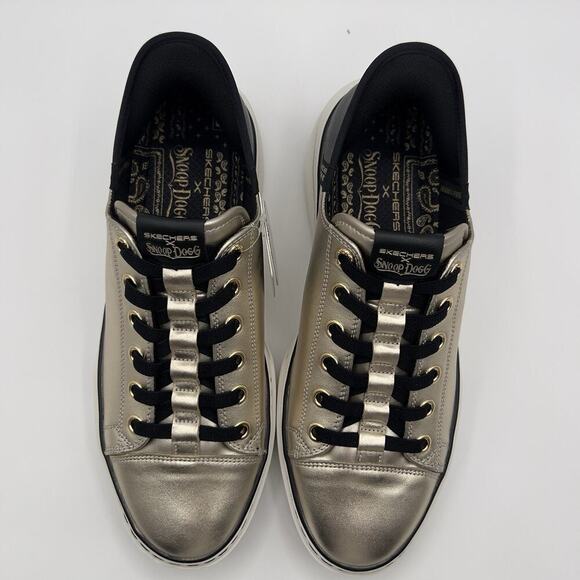 Skechers Premium Slip-ins Snoop Dogg One Double G Gold Black Sneaker M/10-W.11.5 - Picture 4 of 9